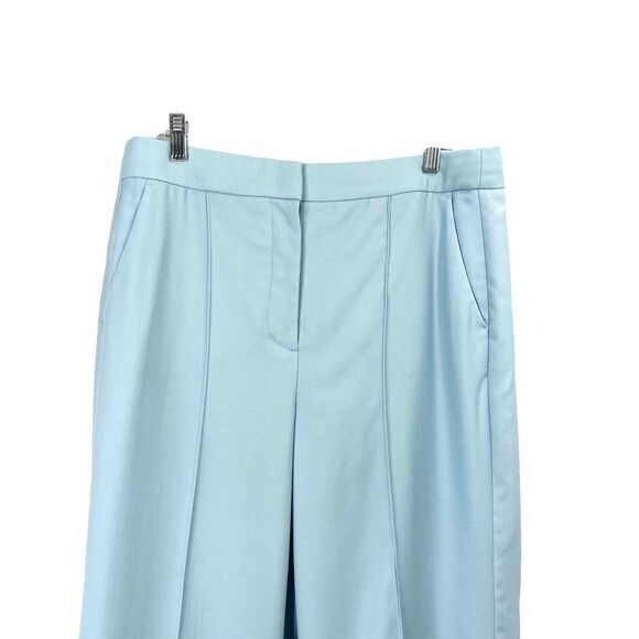 J. Crew Collection Full-length wide-leg tuxedo pant in Italian wool Sz 12 blue - Picture 5 of 11